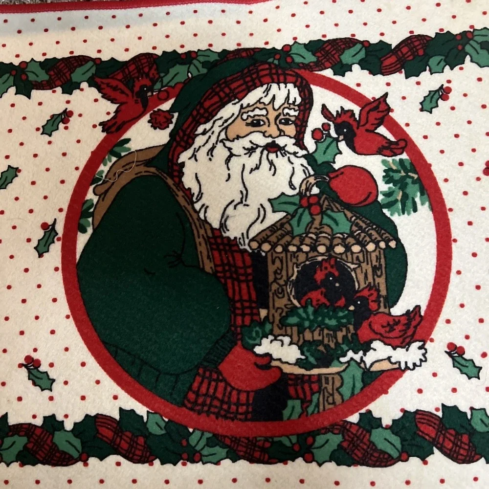 Vintage NOS NWT  Santa Clause Rug Mat Christmas 18